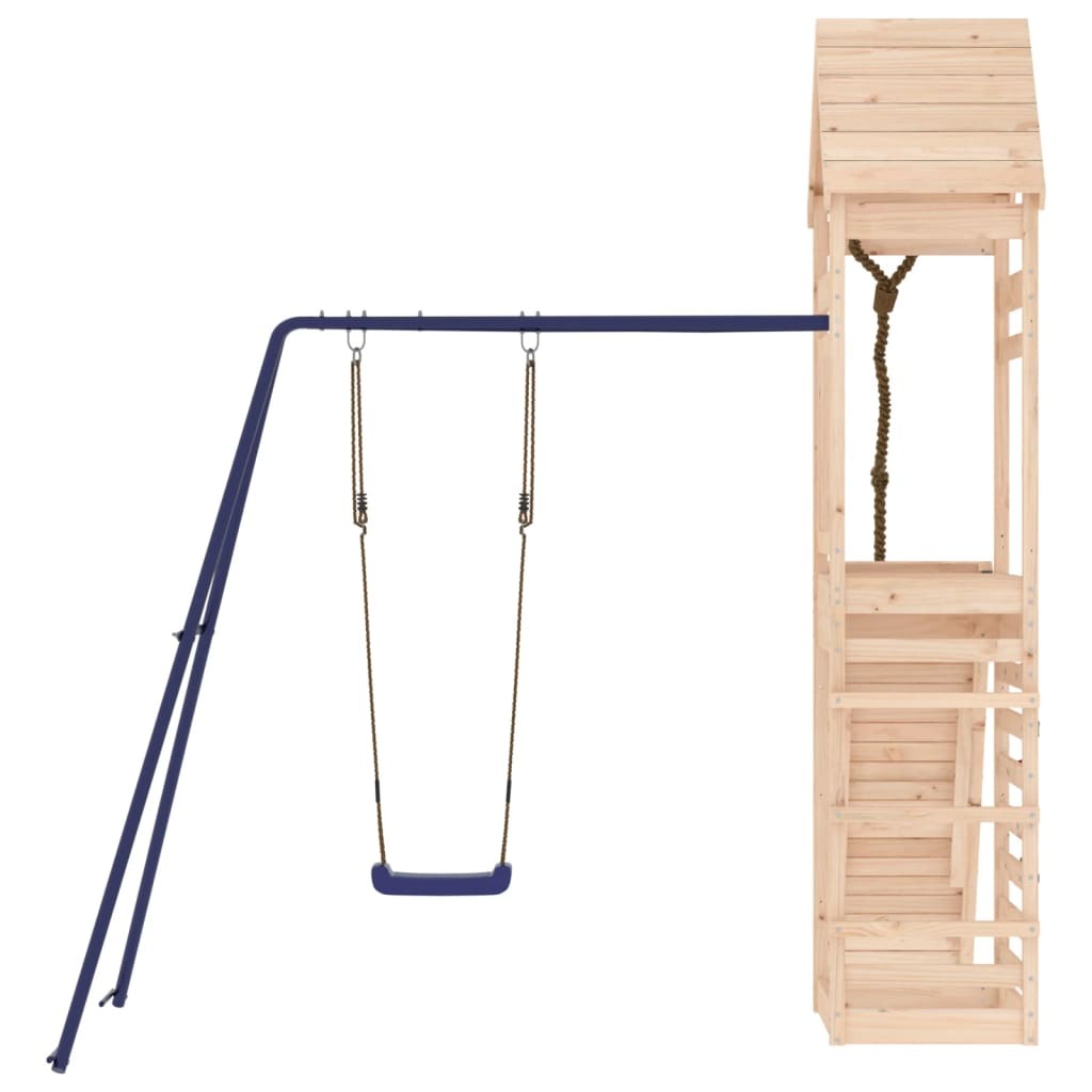 Outdoor Playset Natural pine, Blue Solid pine wood Large Durable