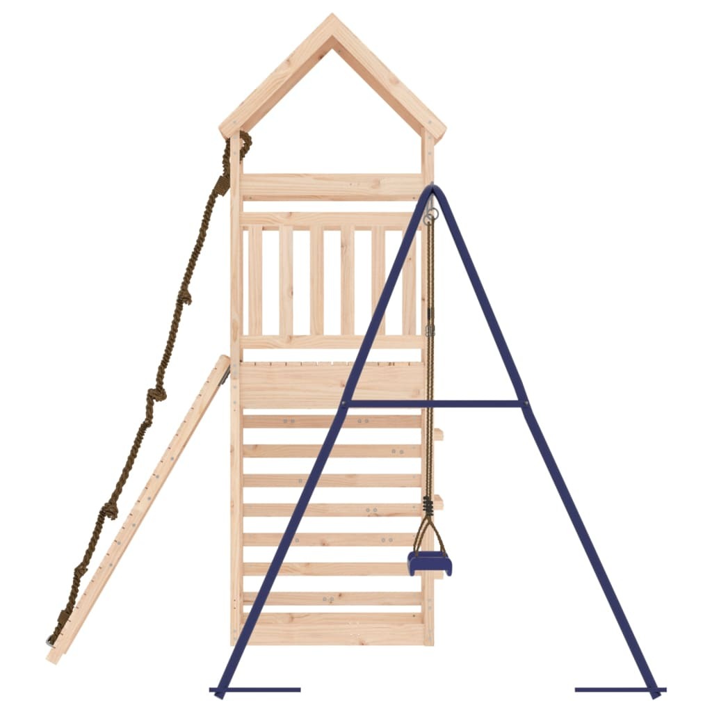 Outdoor Playset Natural pine, Blue Solid pine wood Large Durable