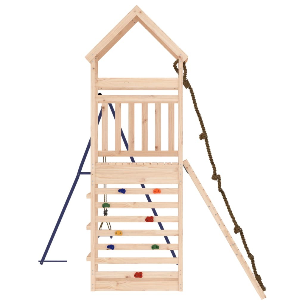Outdoor Playset Natural pine, Blue Solid pine wood Large Durable