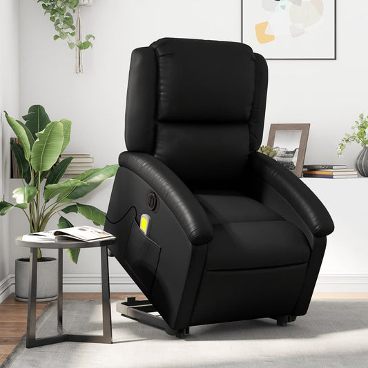Electric Stand Up Massage Recliner Chair Black