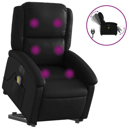 Electric Stand Up Massage Recliner Chair Black