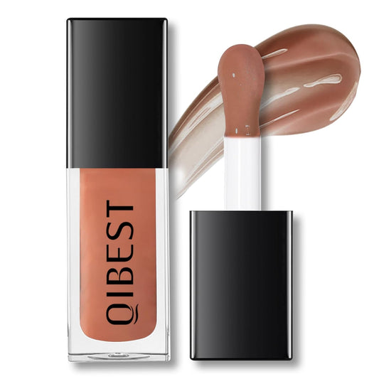 Glow Reviver Lip Oil, Nourishing Tinted Lip Oil Crystal Jelly Lip Glow Oil, High Shine Big Brush Head Plumping Hydrating Lip Care Oil, Long Lasting Non-Sticky Lip Gloss for Dry Lips Makeup#5