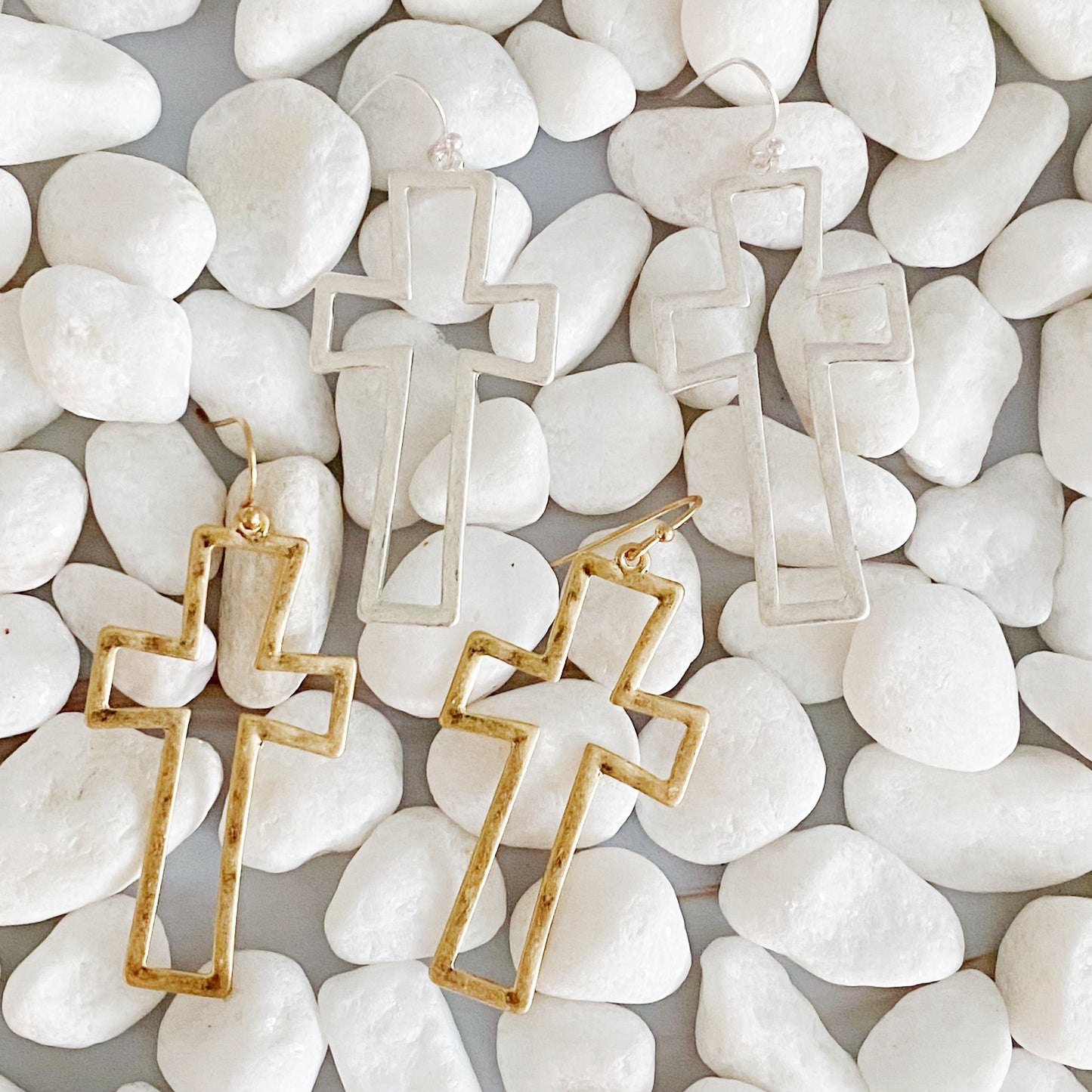 Pendientes colgantes con forma de cruz