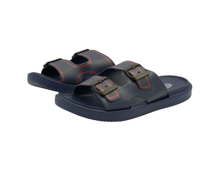 TX103 Footbed Slippers for Men – Comfortable Slip-On House Slides with Arch Support | Soft Cushioned Sandals for Indoor & Outdoor Use | Lightweight, Anti-Slip & Breathable