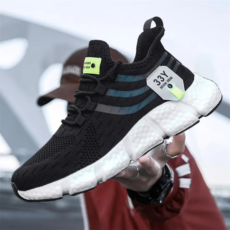 Men Shoes Breathable Classic Running Sneakers for Man Outdoor Light Comfortable Mesh Shoes Slip on Walking Shoestenis