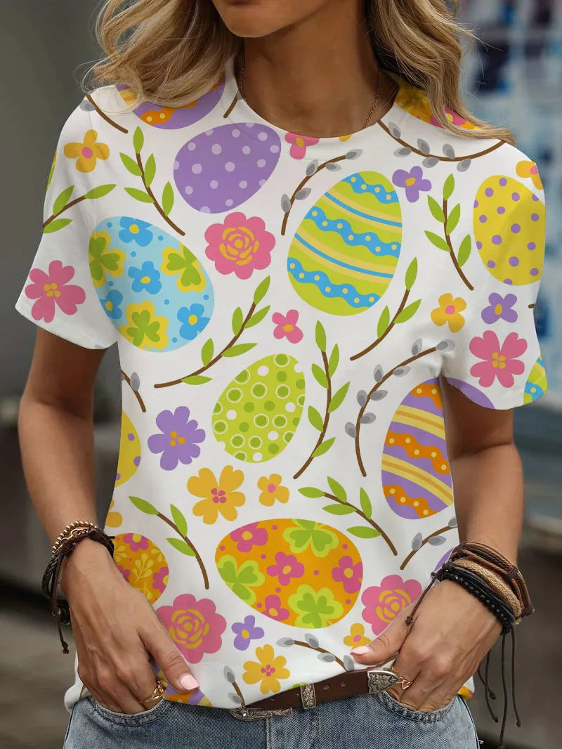 Print Tees Casual Street Tops Camisetas Woman Clothing Summer 2025 Short Sleeve Women'S T-Shirt Ropa De Mujer Ofertas Chic Cheap