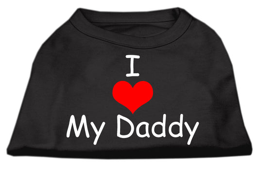 Camisetas con estampado "Amo a mi papá" en negro XXL