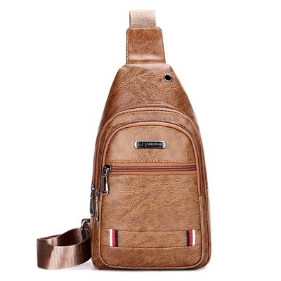 Color: Light brown skin, Style: E - Men's One Shoulder Crossbody Chest Bag