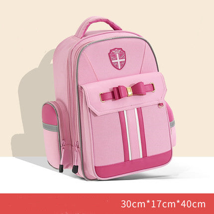 Size: L, Color: PinkA - Kk tree school bag primary school girl 6-12 year old child 1-3-6 grade girl backpack shoulder ridge reduction