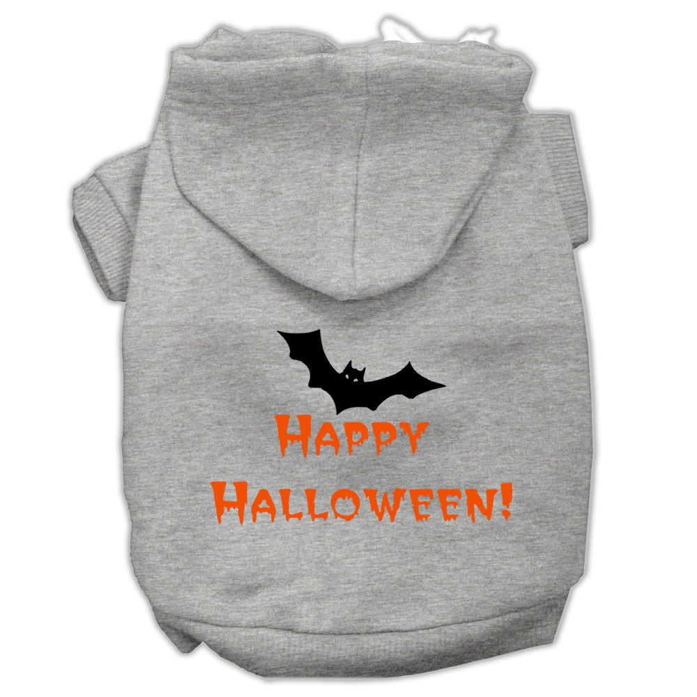 Happy Halloween Screen Print Pet Hoodies Grey XXXL