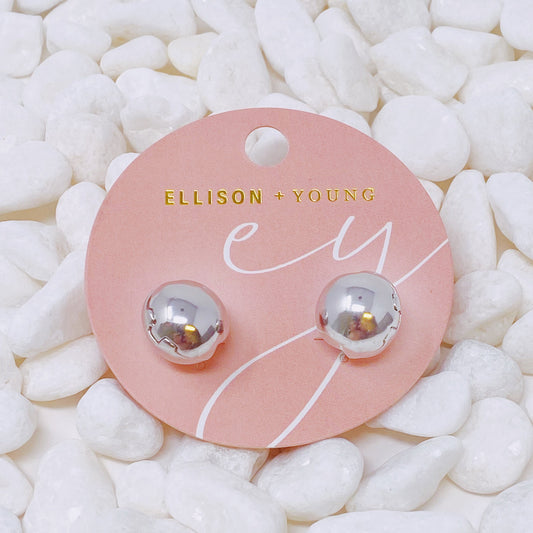 Seamlessly Round Stud Hoop Earrings