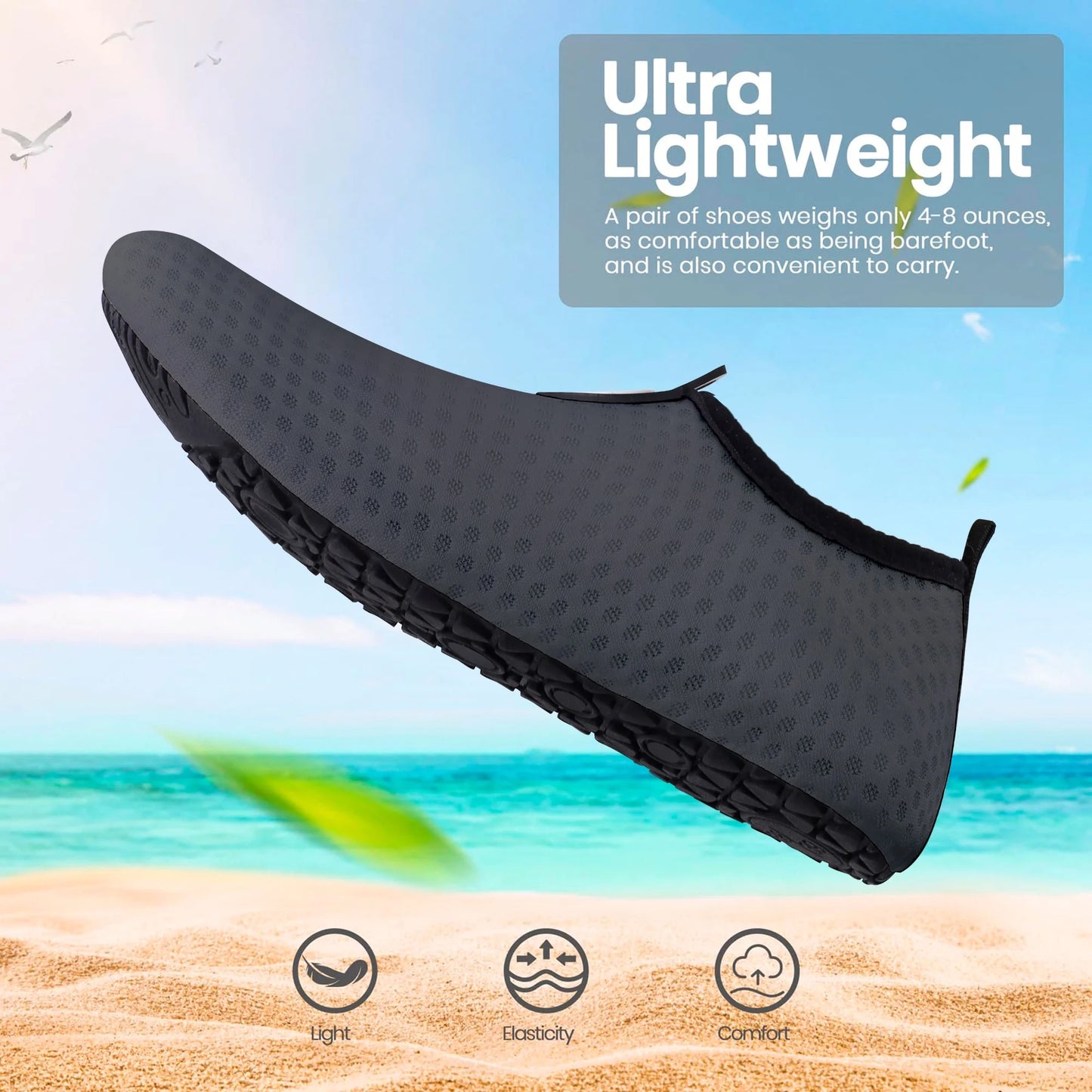 Mens Womens Water Shoes Lightweight Breathable Quick Dry Outdoor Beach Swim Shoes