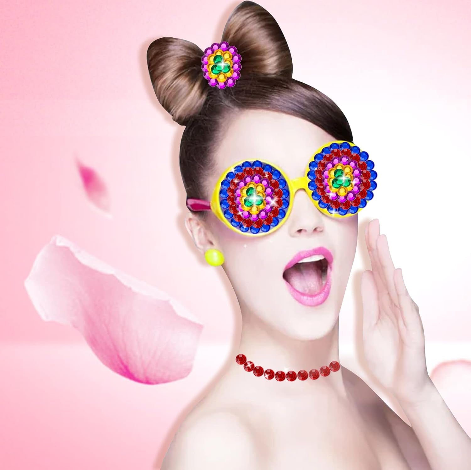 Jewels for Nails Bejeweled Rhinestones Face Phone Laptop Gems Rhinestones Crystal Self Adhesive Craft Jewels Refrigerator Mobile Guitar Table Skateboard Game Console Shell Stickers (36 Pcs Colorful)