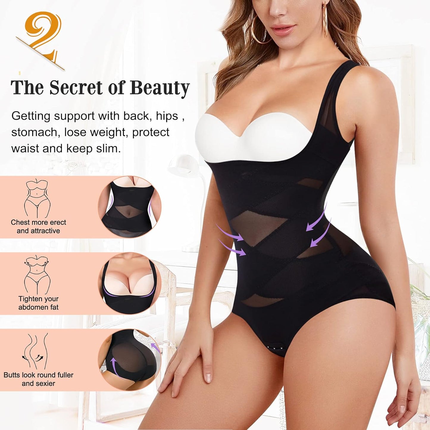 Waist Trainer Shapewear Bodysuits for Women Tummy Control Slimming Fajas Colombianas Body Shaper Open Bust Bodysuits