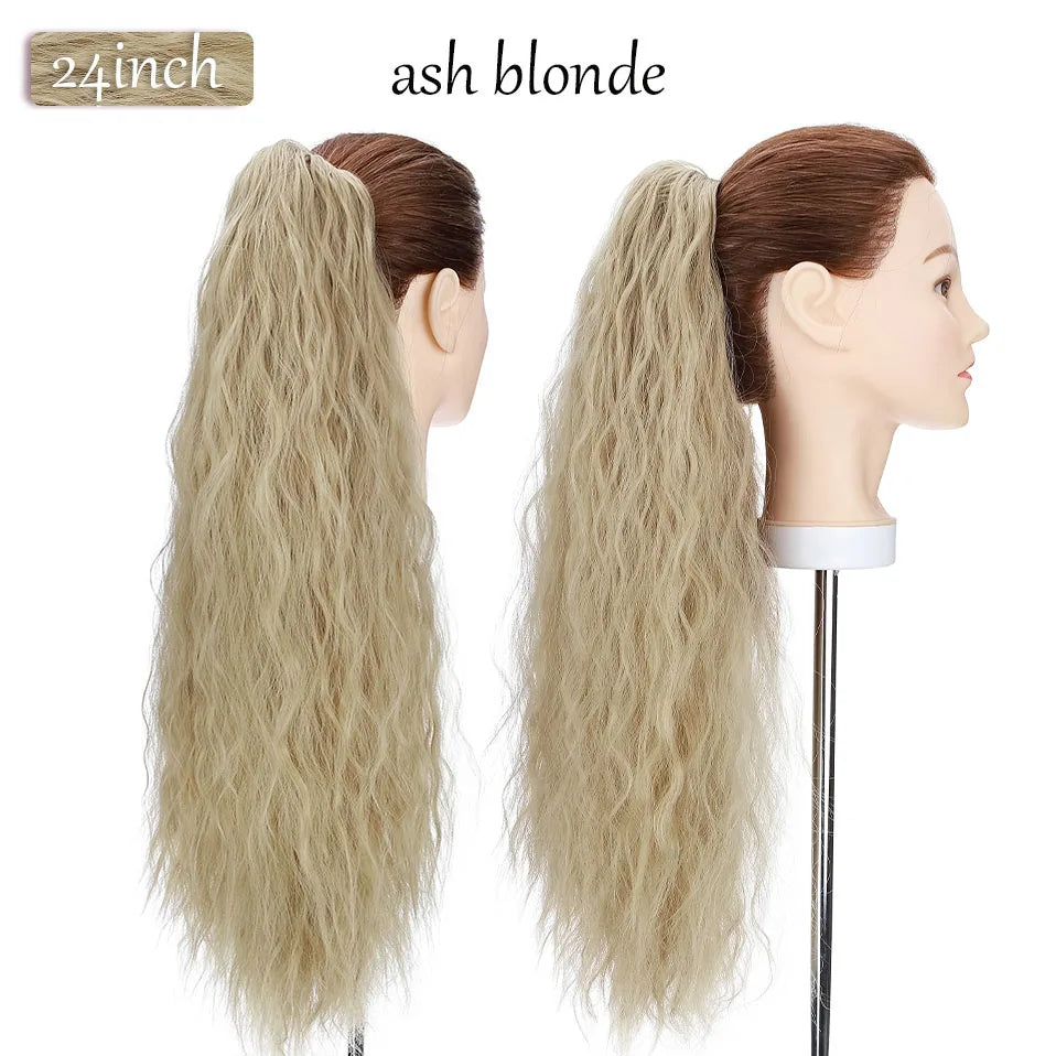 Synthetic 12-26Inch Claw Clip on Ponytail Hair Extension Ponytail Extension Hair for Women Pony Tail Hair Hairpiece