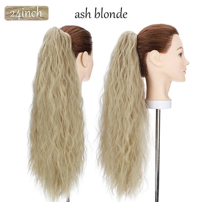 Synthetic 12-26Inch Claw Clip on Ponytail Hair Extension Ponytail Extension Hair for Women Pony Tail Hair Hairpiece