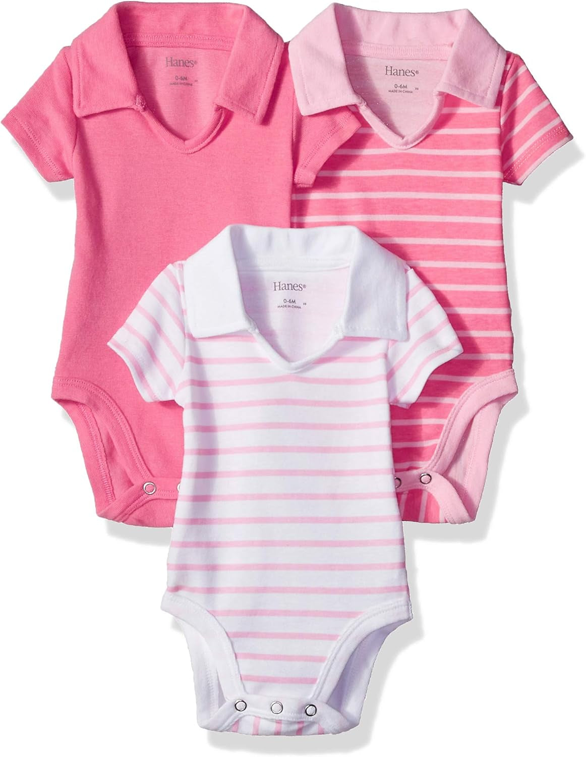 Baby Ultimate Baby Flexy 3 Pack Short Sleeve Polo Bodysuits