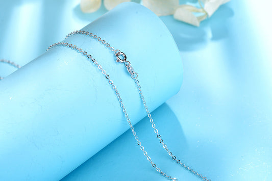 Color: Silver, Size: 45+5cm extension - cross chain
