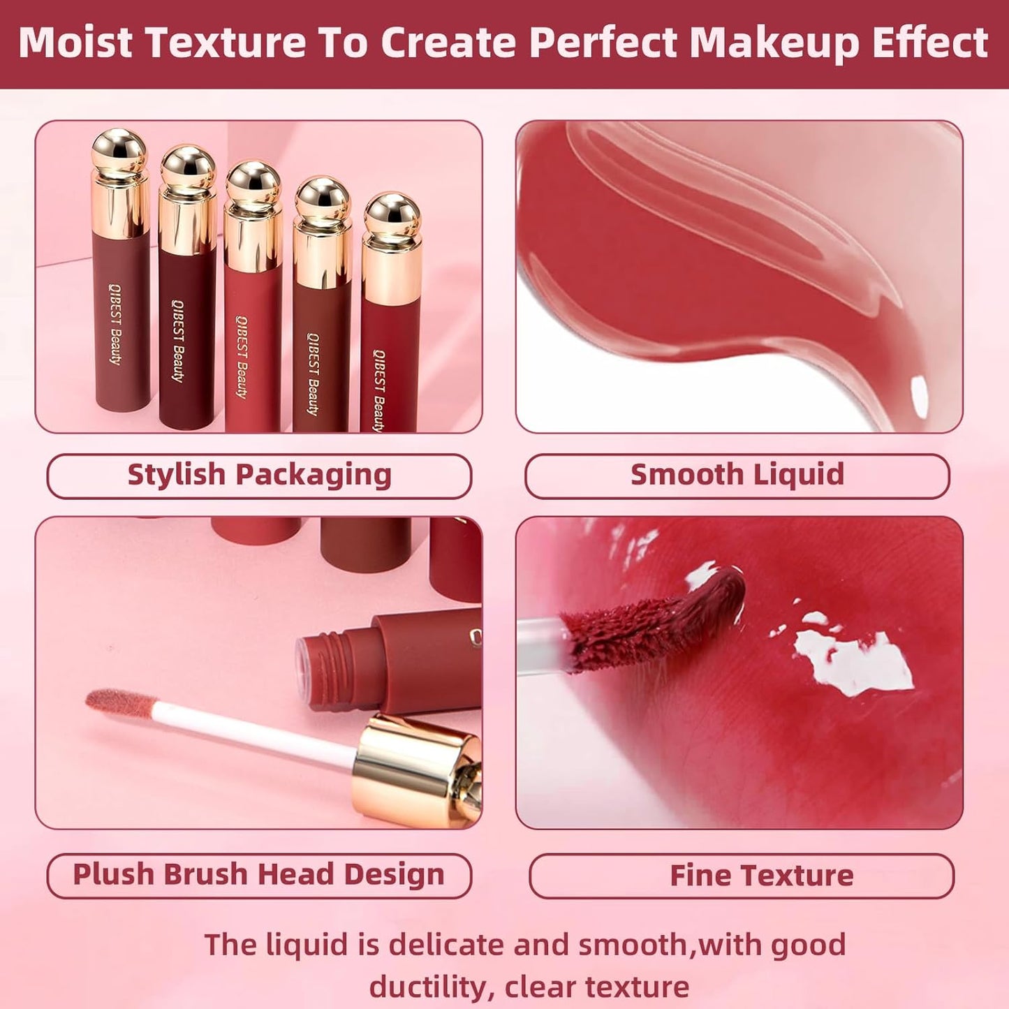 Tinted Lip Oil, Gel to Oil Formula Lightweight and Hydrating Mirror Jelly Lip Gloss Plumping Lip Oil, Long Lasting Lip Glow Oil Glossy Finish Lip Stain Lip Glaze Makeup (02#)