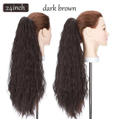 Synthetic 12-26Inch Claw Clip on Ponytail Hair Extension Ponytail Extension Hair for Women Pony Tail Hair Hairpiece