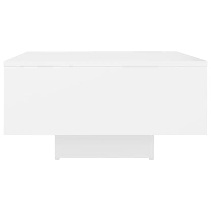 Coffee Table White Engineered Wood 23.6 in x 23.6 in x 12.4 in