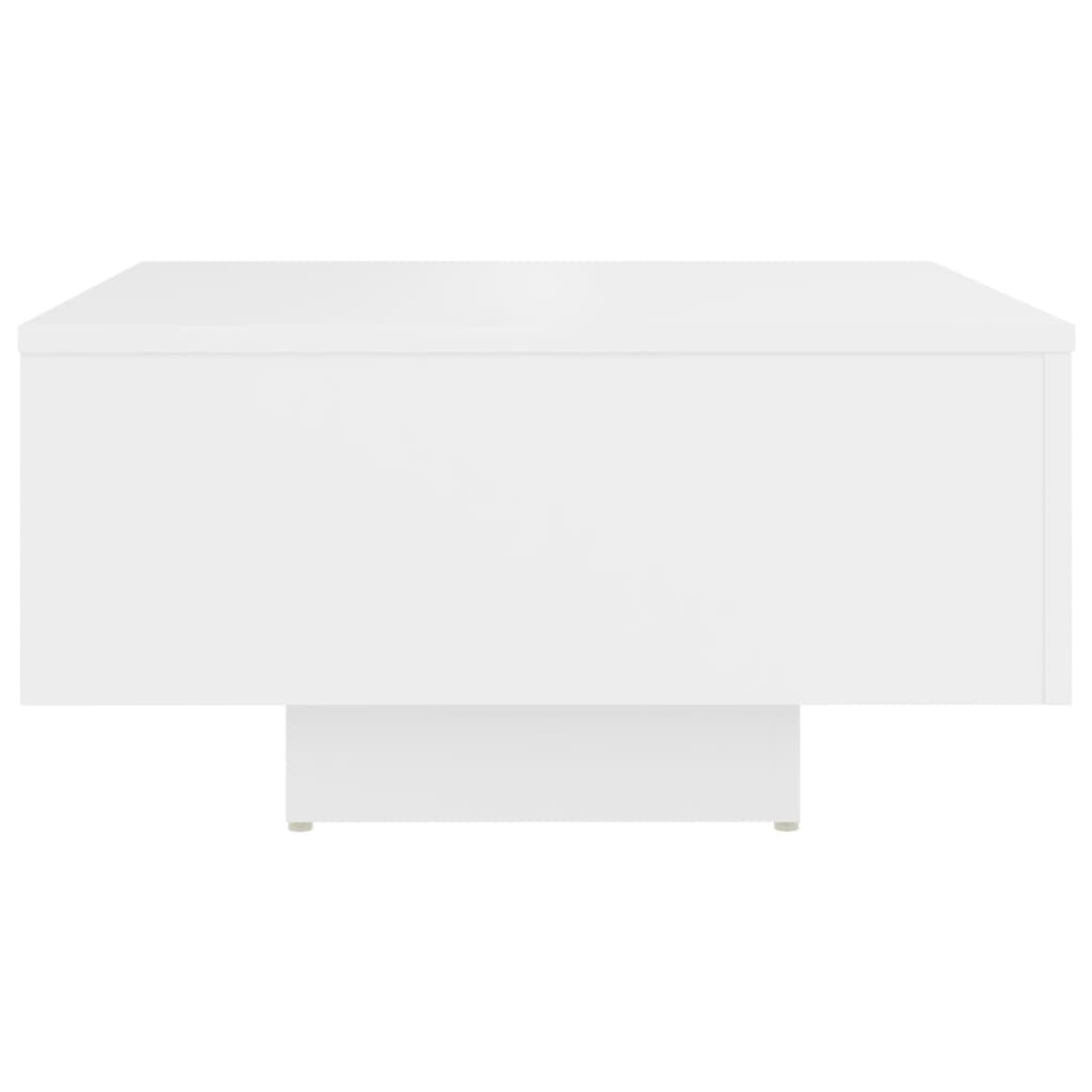 Coffee Table White Engineered Wood 23.6 in x 23.6 in x 12.4 in