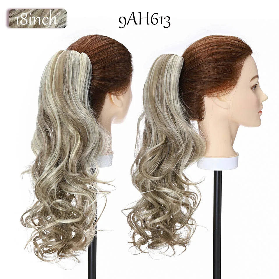 Synthetic 12-26Inch Claw Clip on Ponytail Hair Extension Ponytail Extension Hair for Women Pony Tail Hair Hairpiece
