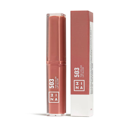 the Color Lip Glow - Highly Pigmented Lipstick for Women with Shea Butter - Lip Gloss and Lip Balm Effect - 503 Medium Nude Pink - 0.05 Oz