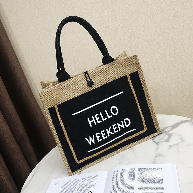 Color: Black L - Letter handbag diagonal package