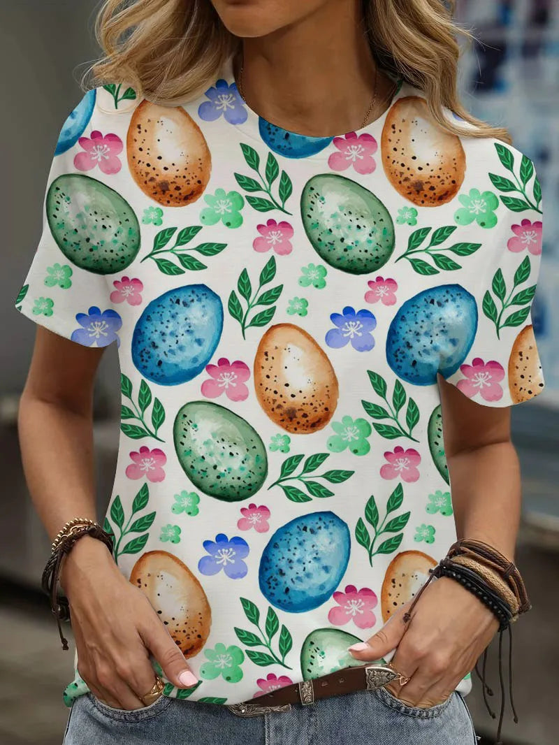 Print Tees Casual Street Tops Camisetas Woman Clothing Summer 2025 Short Sleeve Women'S T-Shirt Ropa De Mujer Ofertas Chic Cheap