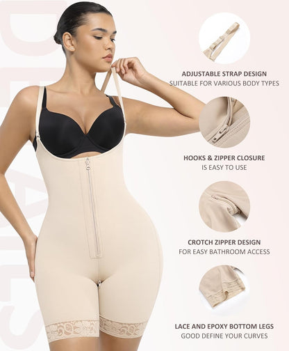 Shapewear for Women Open Bust Bodysuit Butt Lifter Body Shaper Tummy Control Shapewear