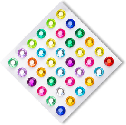 Jewels for Nails Bejeweled Rhinestones Face Phone Laptop Gems Rhinestones Crystal Self Adhesive Craft Jewels Refrigerator Mobile Guitar Table Skateboard Game Console Shell Stickers (36 Pcs Colorful)