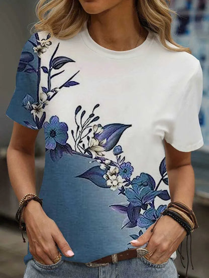 Print Tees Casual Street Tops Camisetas Woman Clothing Summer 2025 Short Sleeve Women'S T-Shirt Ropa De Mujer Ofertas Chic Cheap