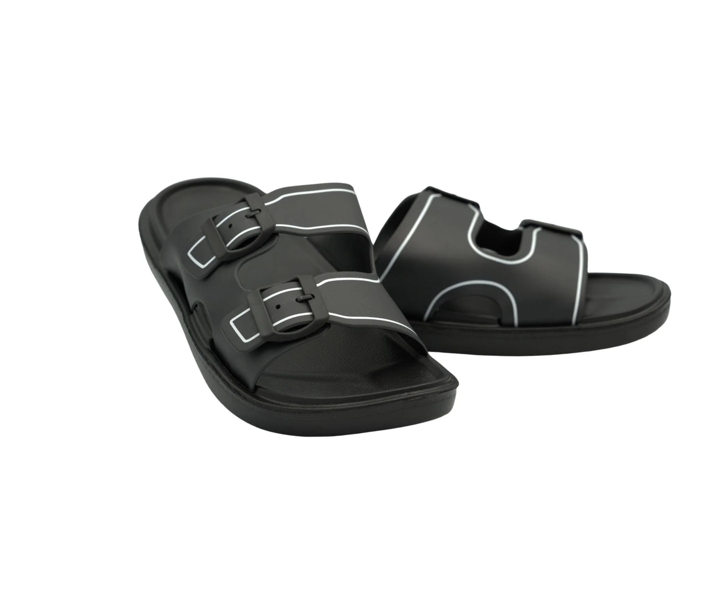 TX103 Footbed Slippers for Men – Comfortable Slip-On House Slides with Arch Support | Soft Cushioned Sandals for Indoor & Outdoor Use | Lightweight, Anti-Slip & Breathable