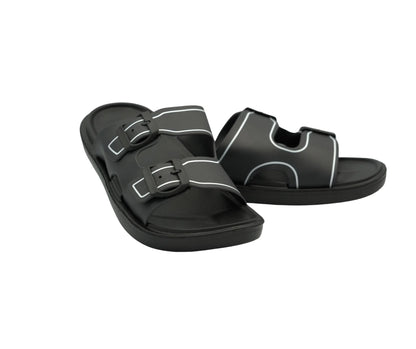 TX103 Footbed Slippers for Men – Comfortable Slip-On House Slides with Arch Support | Soft Cushioned Sandals for Indoor & Outdoor Use | Lightweight, Anti-Slip & Breathable