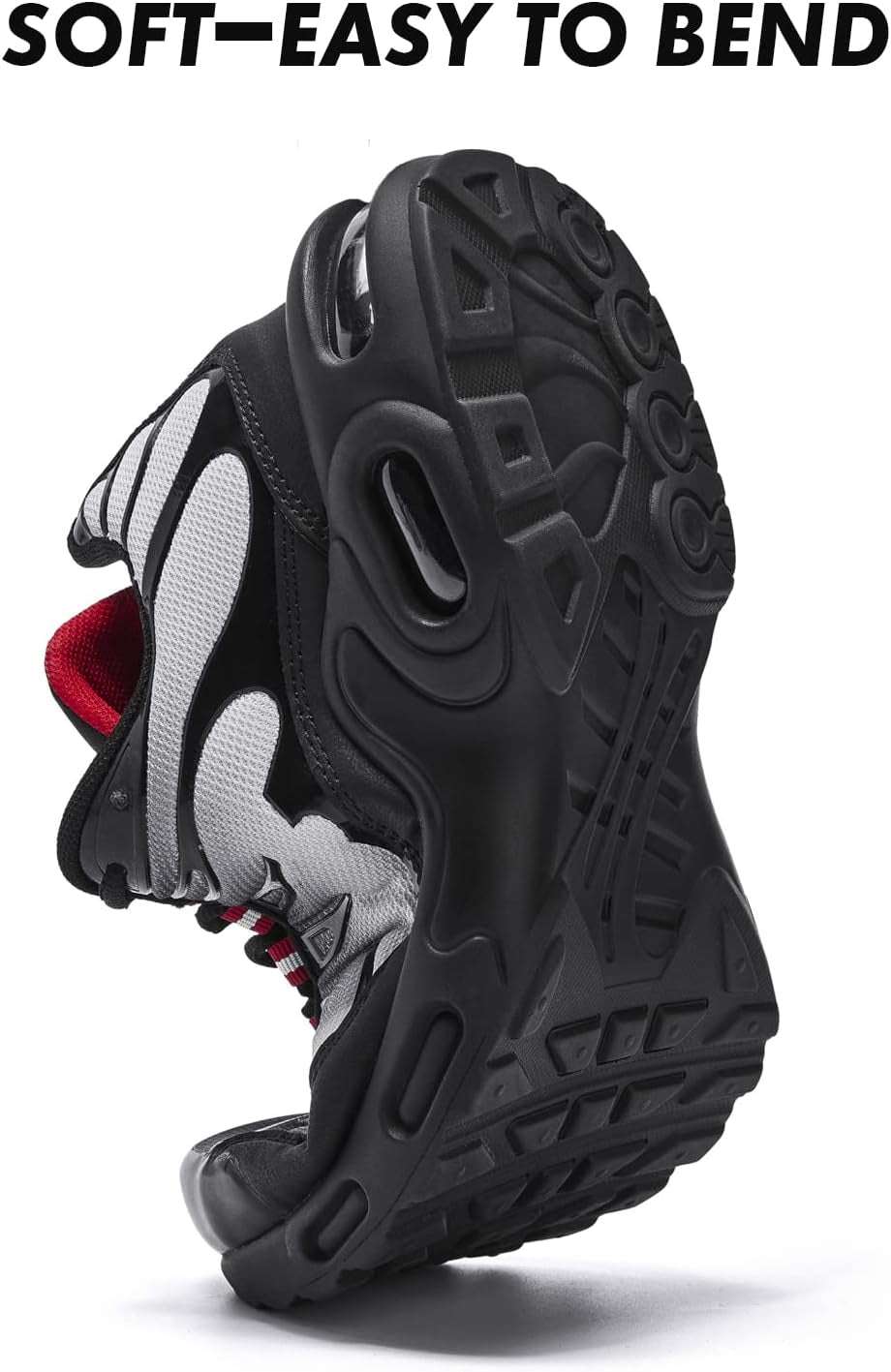 Men'S Running Shoes, Men'S Fashion Sneakers, Air Basketball Shoes for Men,Walking Shoes Women, Men'S Trail Running Shoes Athletics Fitness Sport Tennis Shoes Cross Trainers,Grey