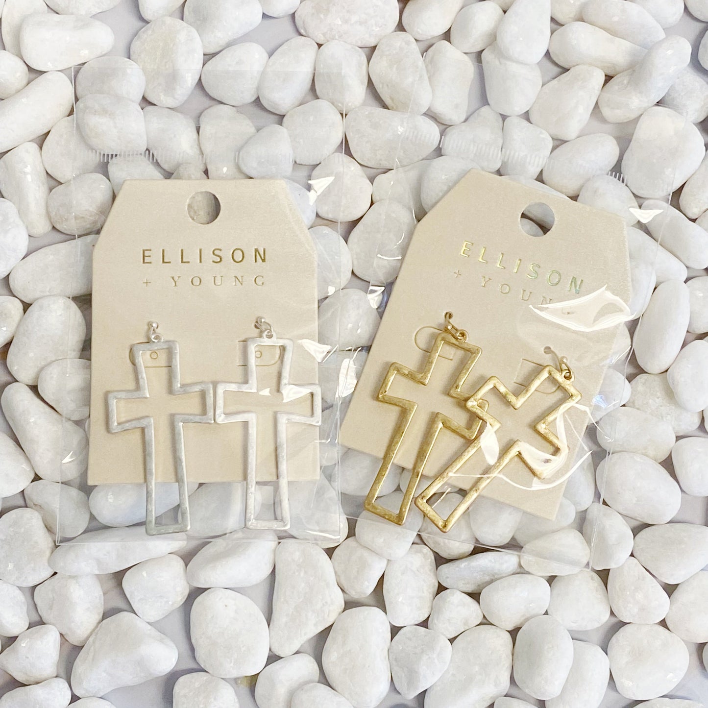 Pendientes colgantes con forma de cruz