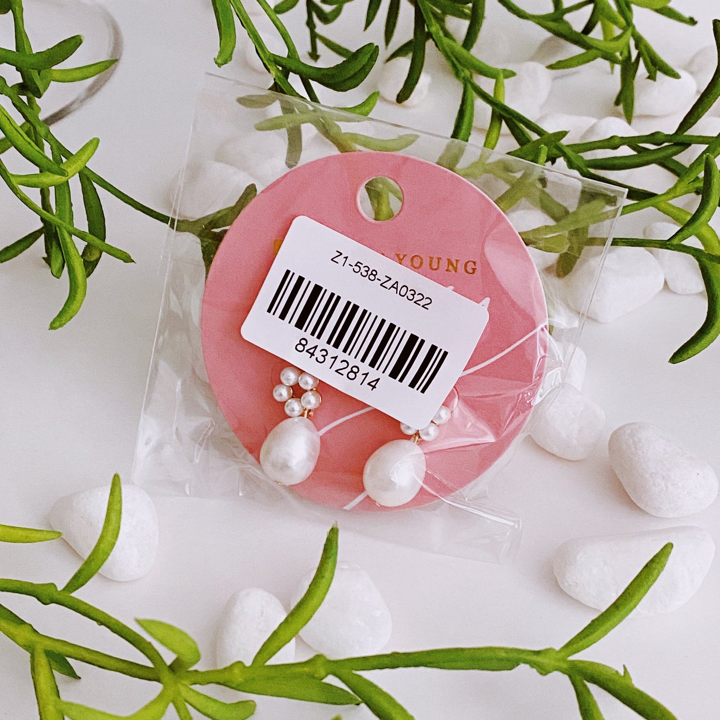 Pendientes colgantes de perlas de agua dulce florecientes