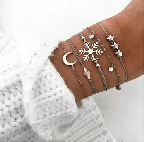 Clearance_Boho Geometric Bracelet & Bangle Sets For Women Vintage Star