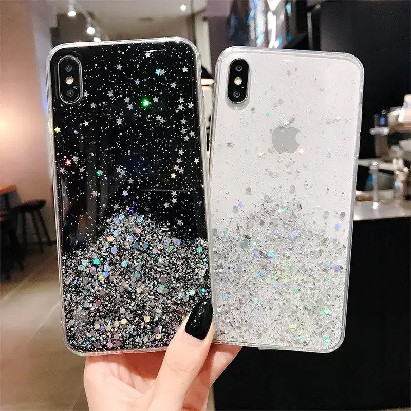 Color: black, Compatible-Phone Models: For iPhone 16 Pro Max - 16 Pro Max, Epoxy Resin Case, iPhone 15 Case with Sequins, Epoxy Case, iPhone 14 Case, Glitter Girls Designs, 13 Pro Max, 15Pro