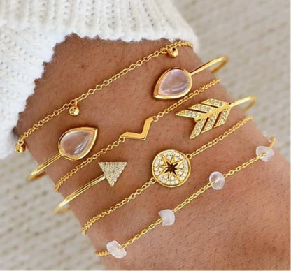 Clearance_Boho Geometric Bracelet & Bangle Sets For Women Vintage Star