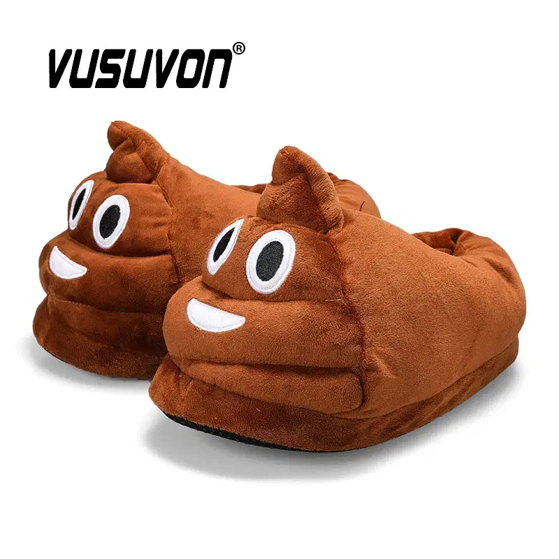 Color: GRAY, Shoe Size: 42 - Indoor Slippers Warm Winter Home Fluffy New Fashion Men Women Bread Demon Soft Plush Shoes Unisex Cute Funny Christmas Gift
