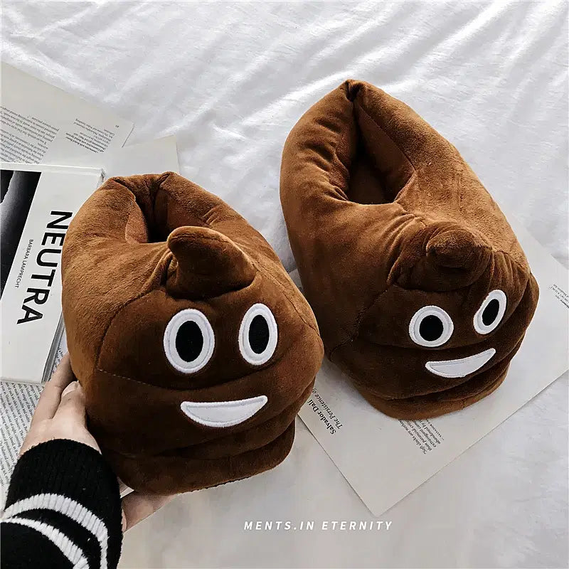 Color: GRAY, Shoe Size: 42 - Indoor Slippers Warm Winter Home Fluffy New Fashion Men Women Bread Demon Soft Plush Shoes Unisex Cute Funny Christmas Gift
