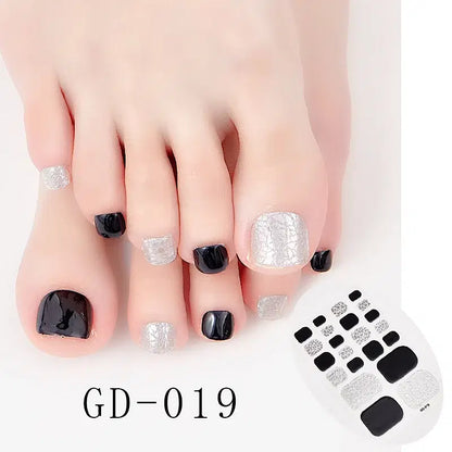 Color: Amy Green - 22 Tips/Sheet Nail Tape Loveliness Nail Art Stickers Designed  Nailart Sticker Nail Strips Designer Nail Decals Nailart Shiny