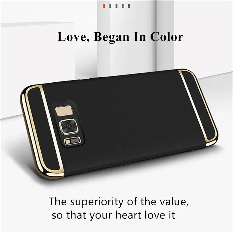 Color: Blue, Material: Microfiber - Luxury 3 in 1 Case for Samsung Galaxy S6 S7 Edge S8 S9 S10 Plus Note 8 9 Hard Cover J3 J5 J7 Pro 2017 J4 J6 J8 2018 A20 A30 A50