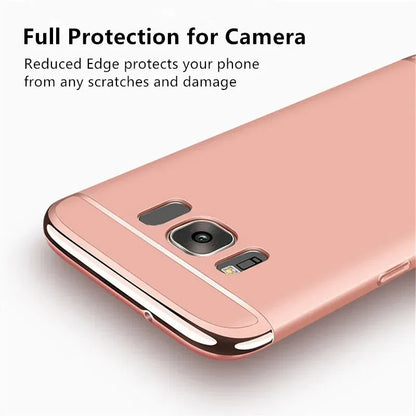 Color: Blue, Material: Microfiber - Luxury 3 in 1 Case for Samsung Galaxy S6 S7 Edge S8 S9 S10 Plus Note 8 9 Hard Cover J3 J5 J7 Pro 2017 J4 J6 J8 2018 A20 A30 A50