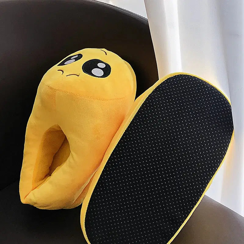 Color: GRAY, Shoe Size: 42 - Indoor Slippers Warm Winter Home Fluffy New Fashion Men Women Bread Demon Soft Plush Shoes Unisex Cute Funny Christmas Gift