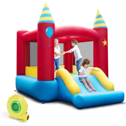 Castillo inflable para niños con soplador de 480 W - Multicolor