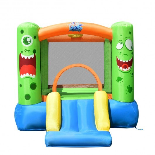 Inflatable Bounce House Jumper Castle Kid's Playhouse without Blower - Color: Multicolor