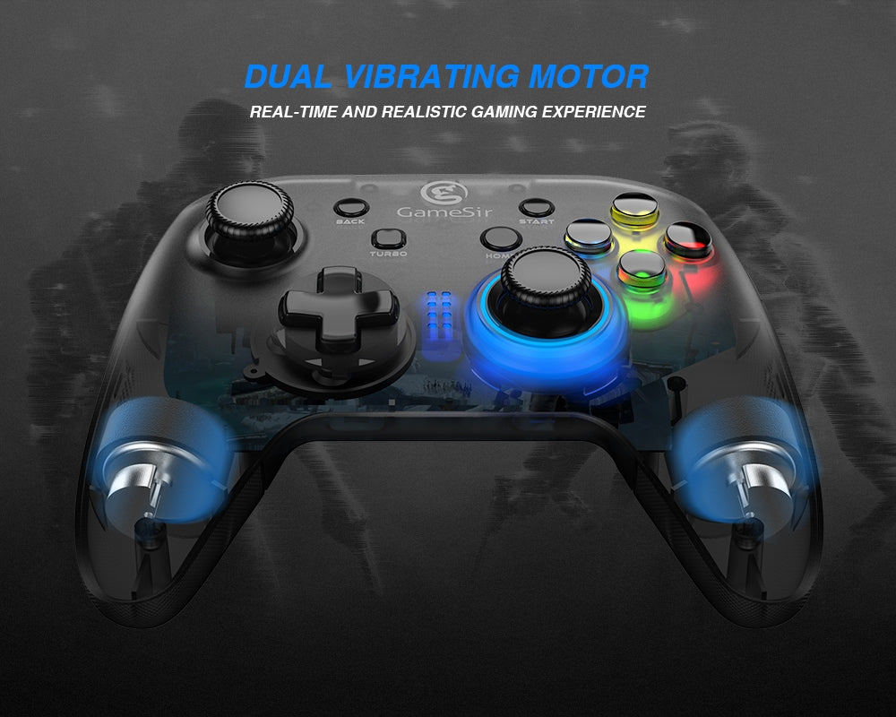T4w Usb Wired Game Controller Gamepad With Vibration And Turbo Function Joystick Black